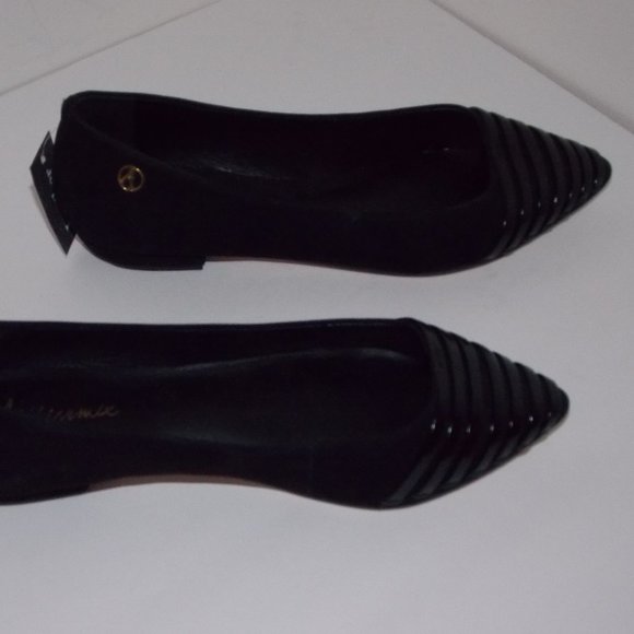 Atelier mix black leather suede flats shoe size 6 - Picture 2 of 7